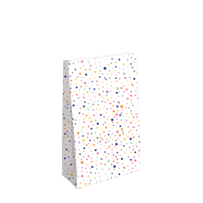 Blokbodemzak confetti | 14x8x26cm