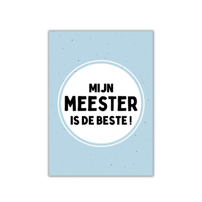 Minikaartje A7 mijn meester is de beste