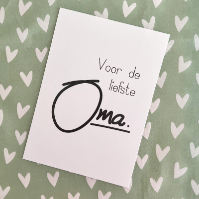 kaart A6 | Voor de liefste oma