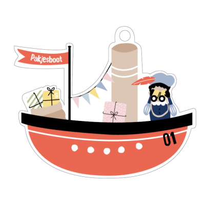 Sinterklaas cadeaulabel | pakjesboot