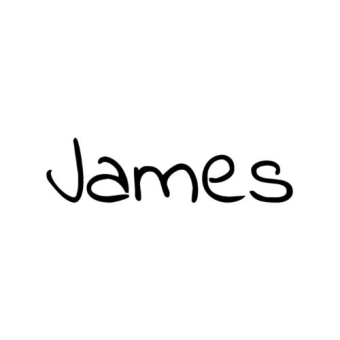 DIY naamsticker | james