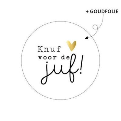 Sticker | knuf voor de juf | 5 stuks