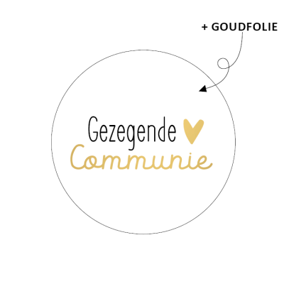 Sticker |  gezegende communie | 10 stuks